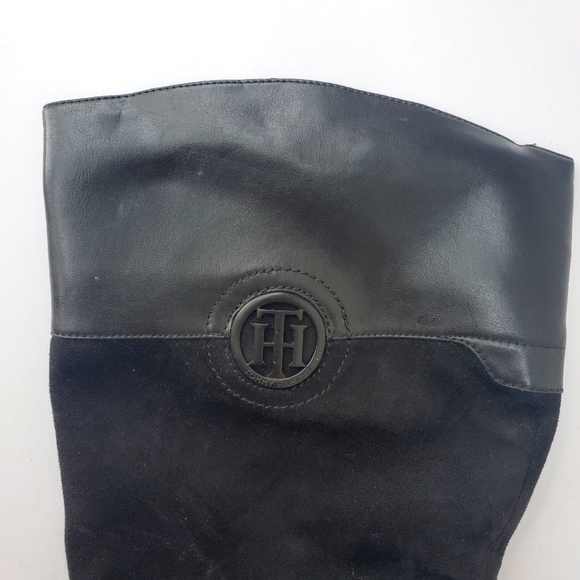 T. Hilfiger MADELEN Black Riding Knee Boots Size 6.5 - EUC! - Picture 5 of 16